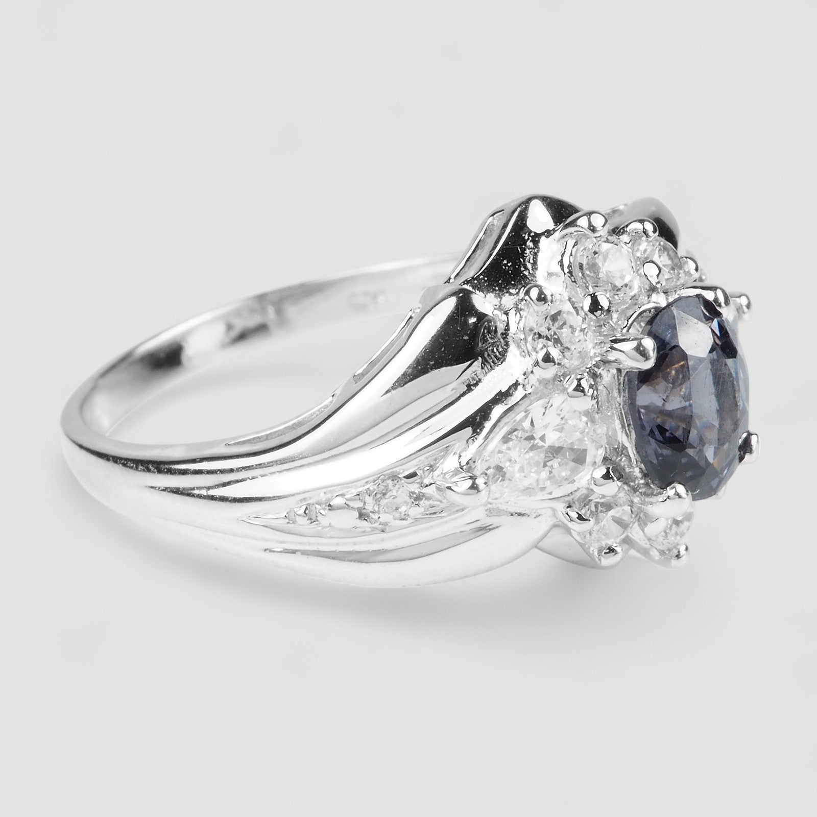 Grey Spinel 925 Sterling Silver Ring