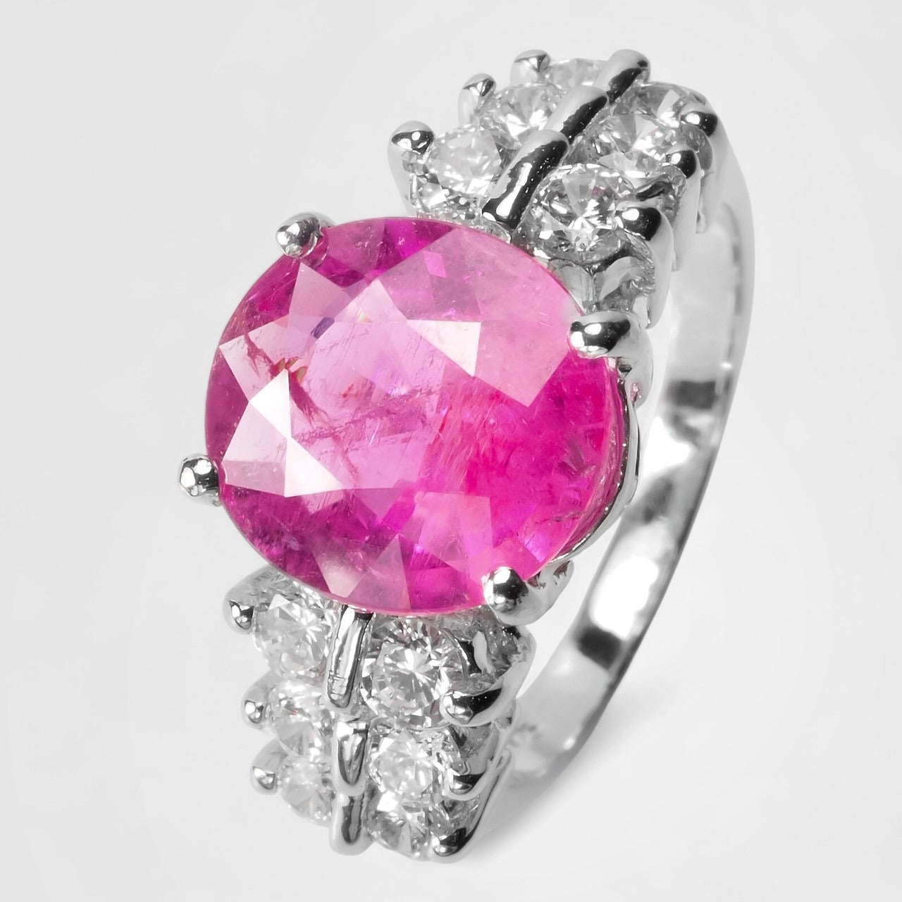 Pink Rubellite Tourmaline 925 Sterling Silver Ring