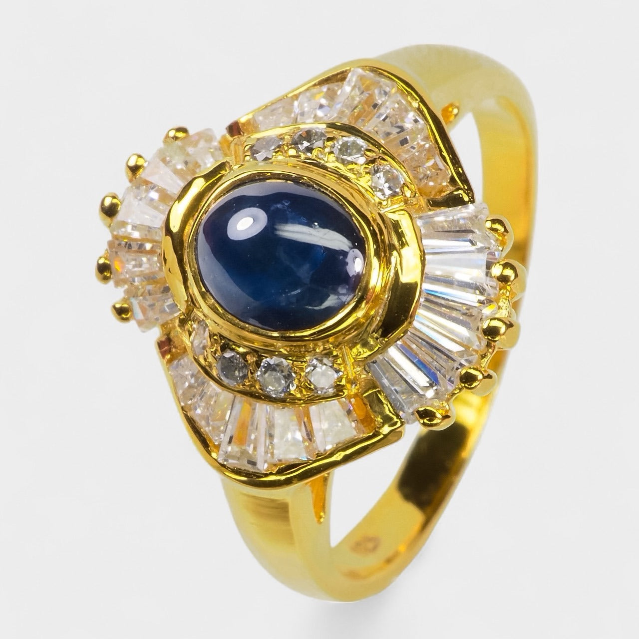 Blue Star Sapphire 925 Sterling Silver Ring