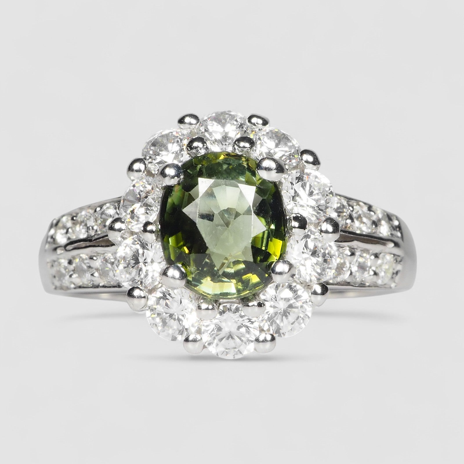 Green Tourmaline 925 Sterling Silver Ring