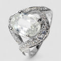 White Zircon 925 Sterling Silver Ring