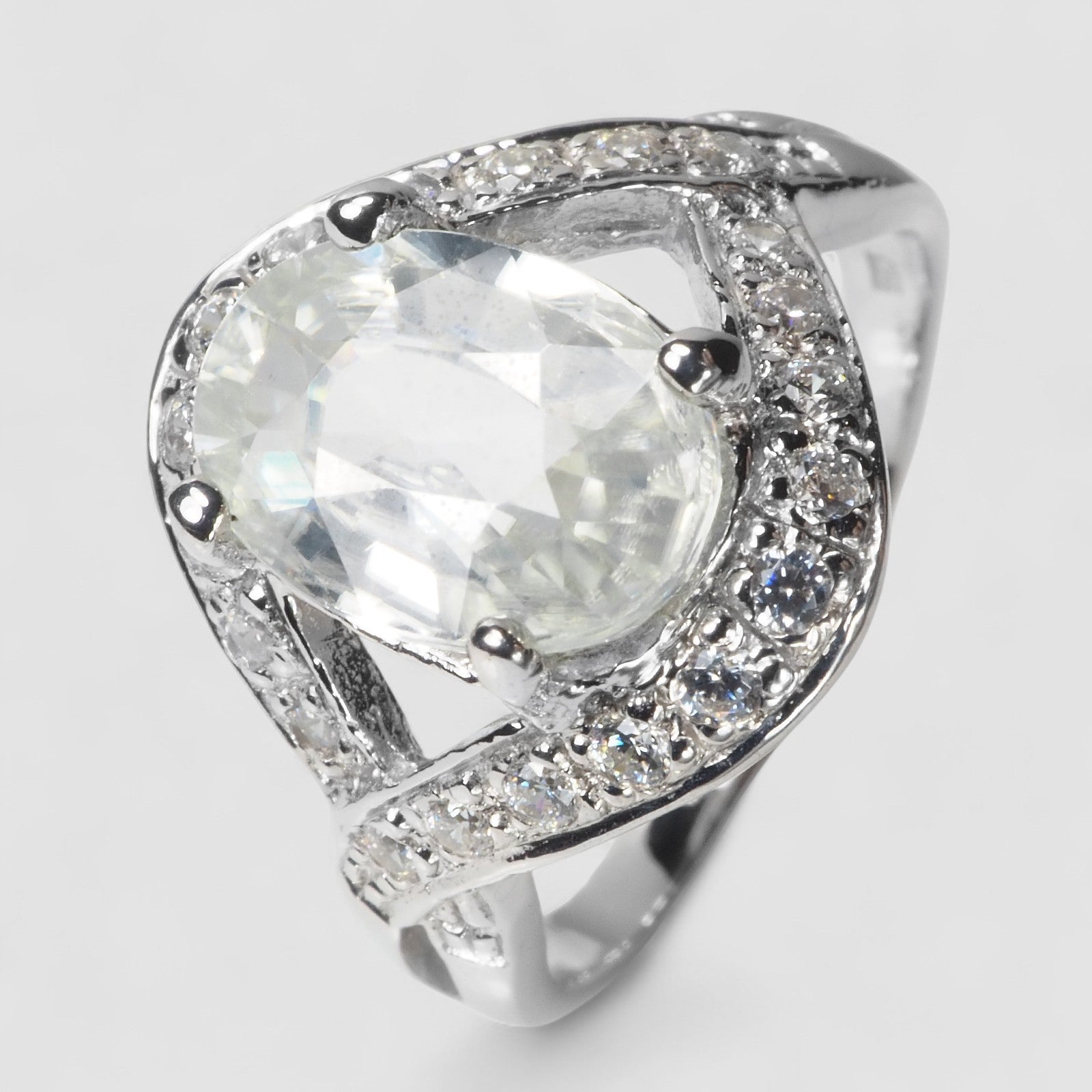 White Zircon 925 Sterling Silver Ring
