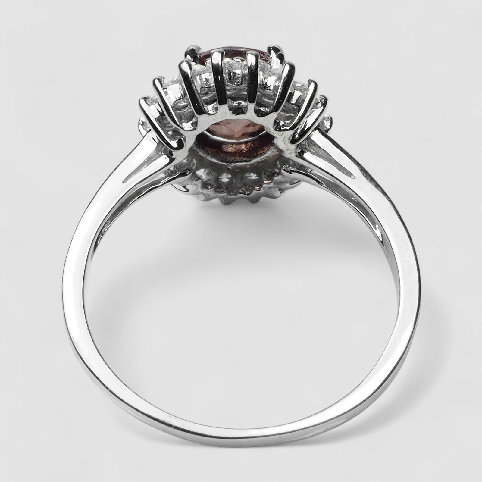 FINE JEWELRY RINGS RED ZIRCON 925 STERLING SILVER