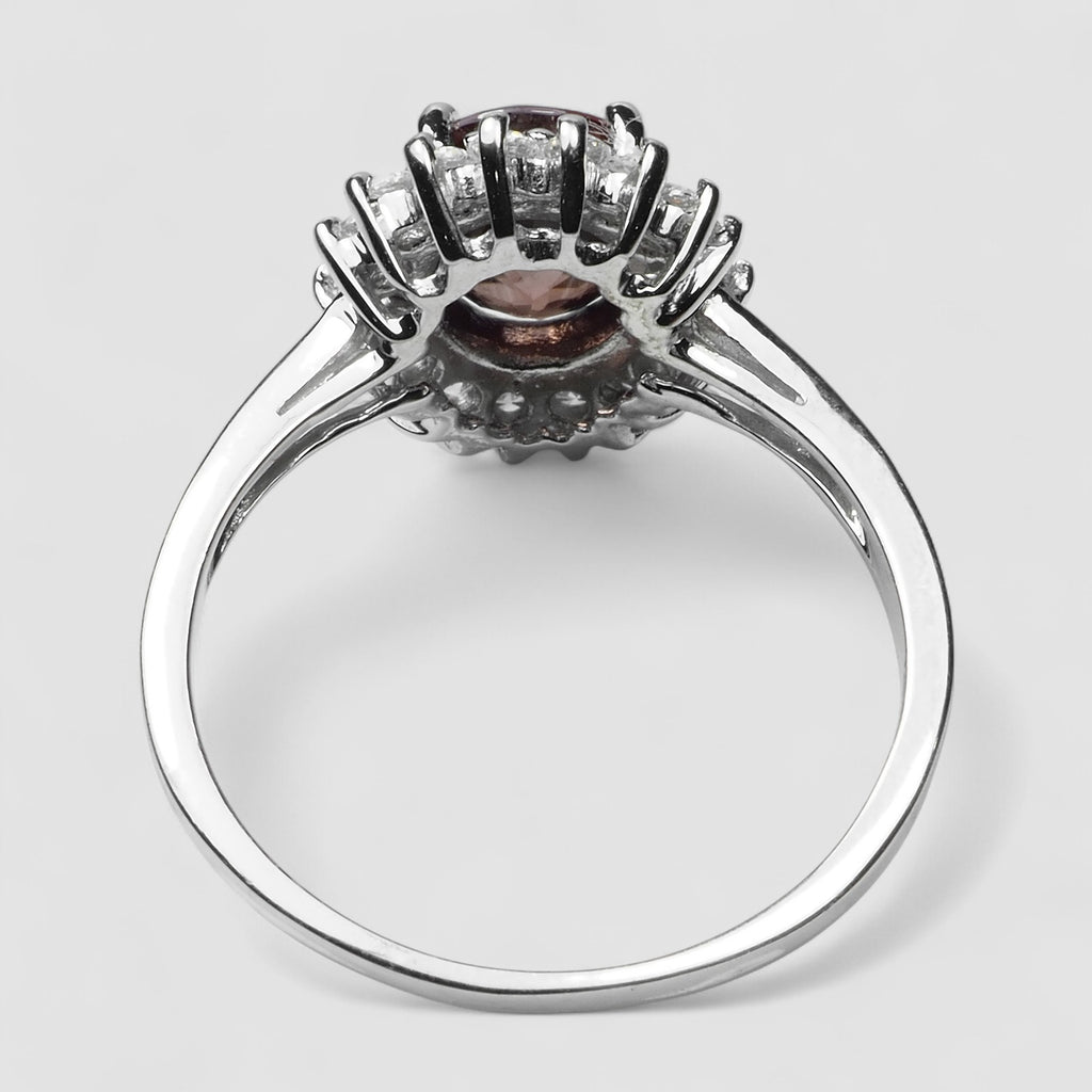 FINE JEWELRY RINGS RED ZIRCON 925 STERLING SILVER