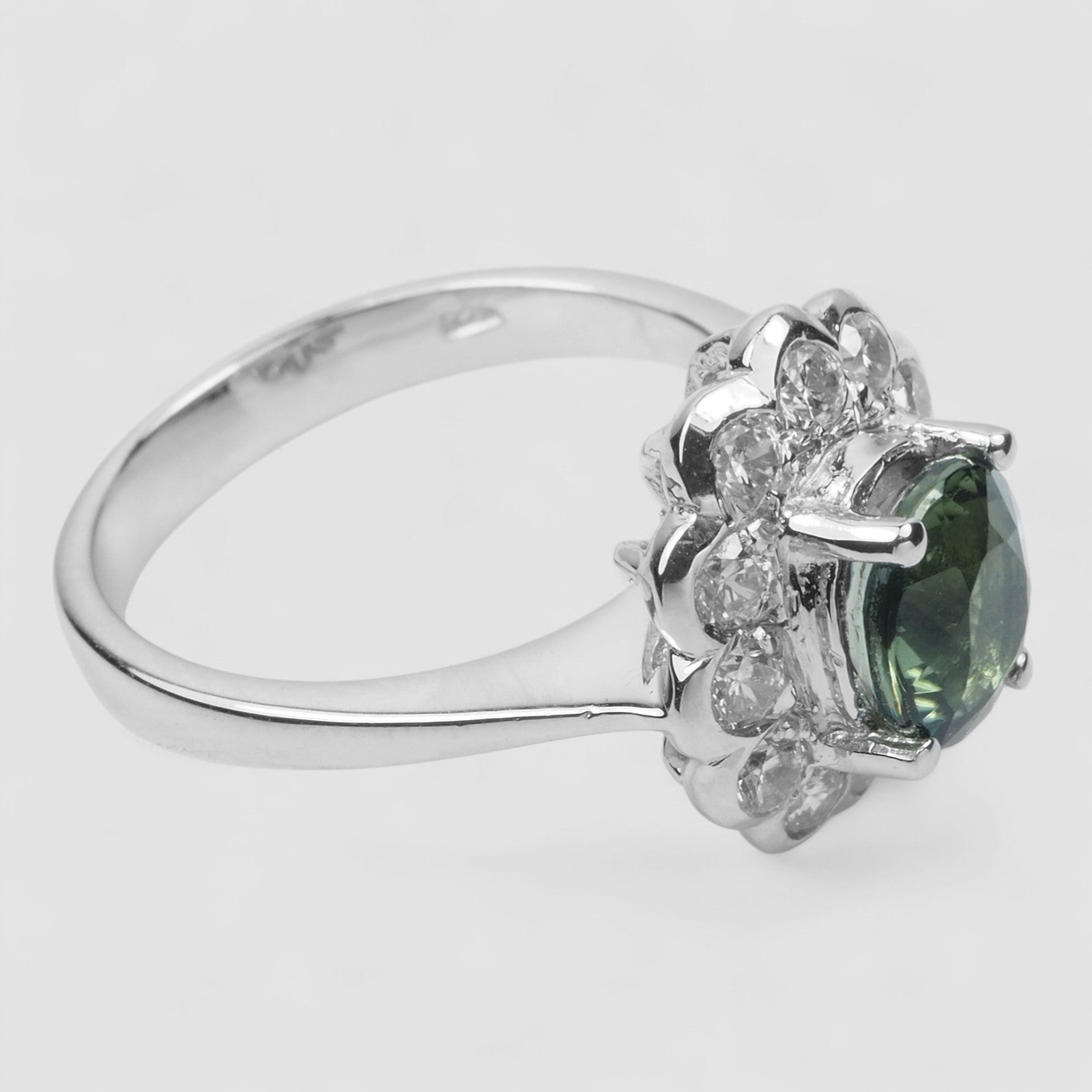Forest Green Tourmaline 925 Sterling Silver Ring