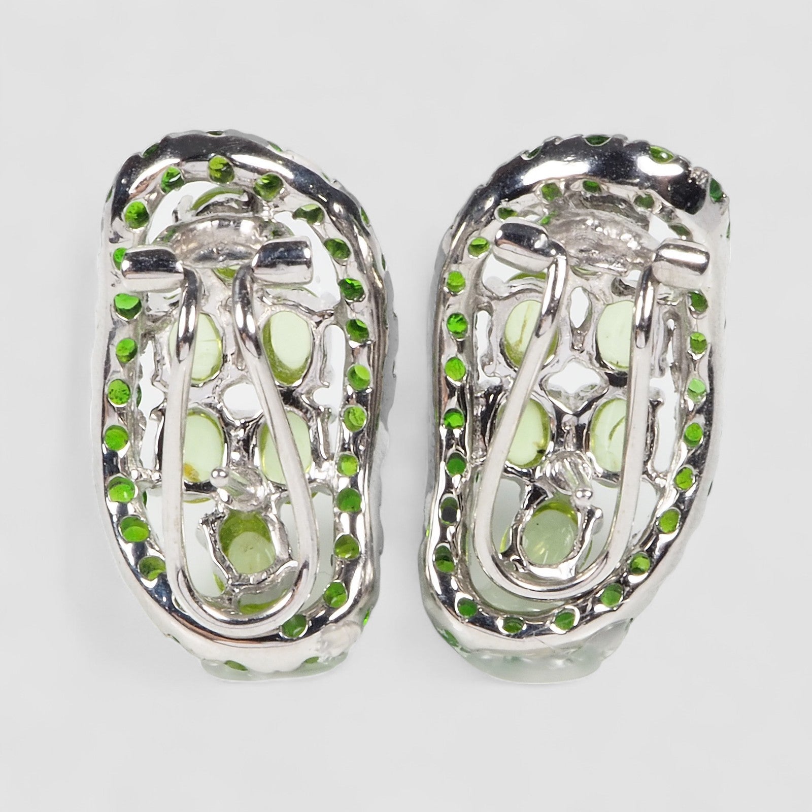 Green Peridot 925 Sterling Silver Earrings, 925 Genuine Gemstone, Everyday Earrings
