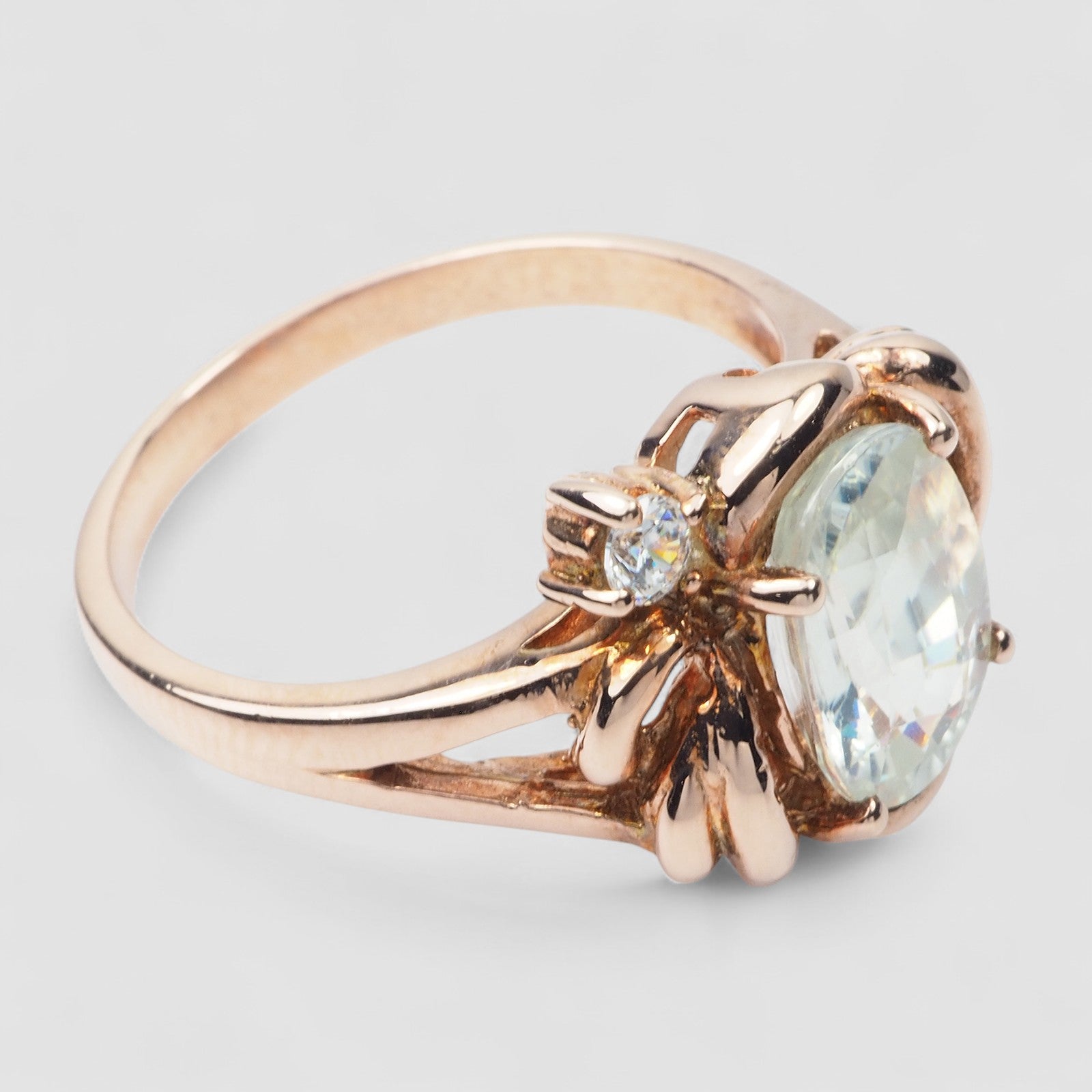 White Zircon Ring