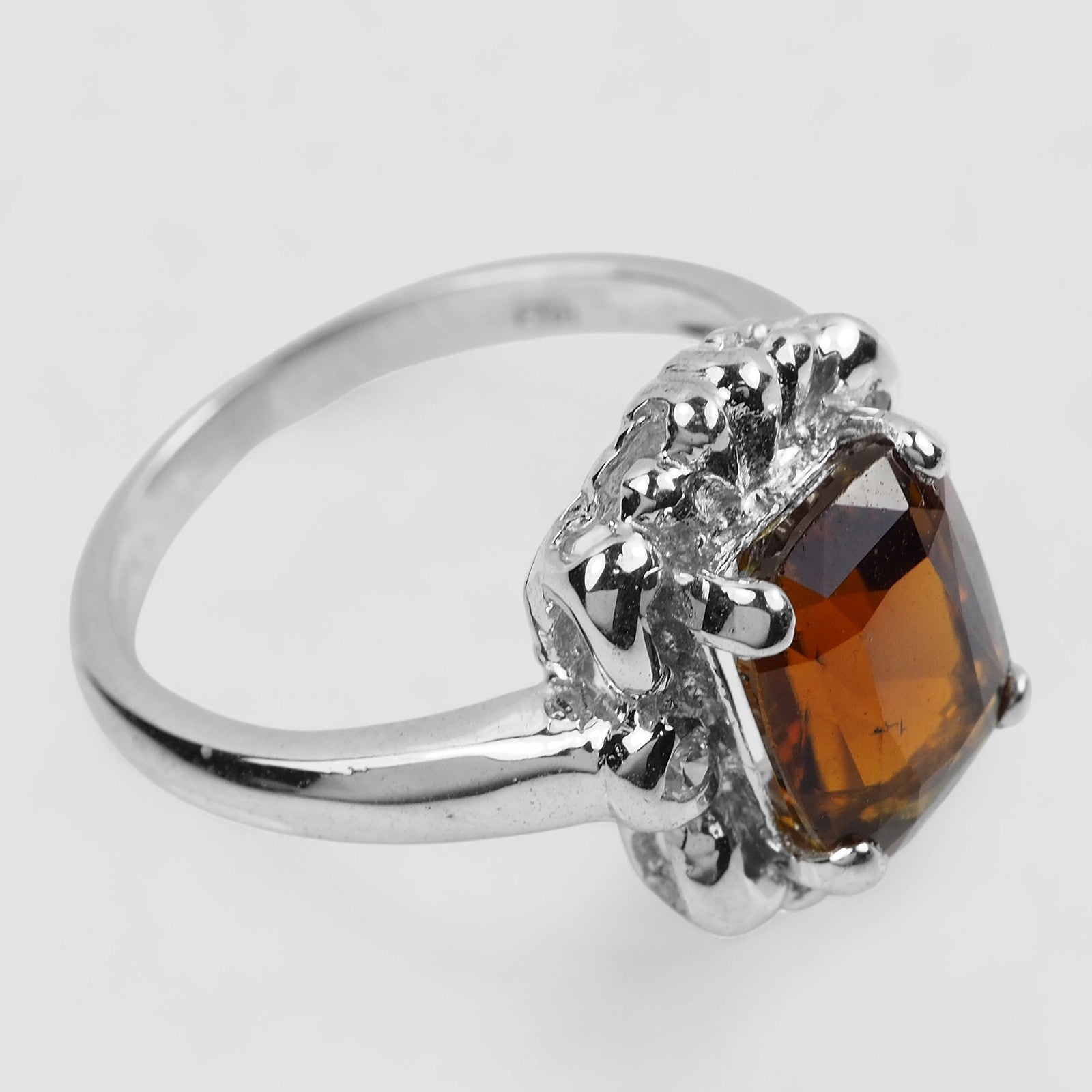 Glitzy Brown Tourmaline 2.15Ct 925 Sterling Silver Genuine Gemstone Fine Rings