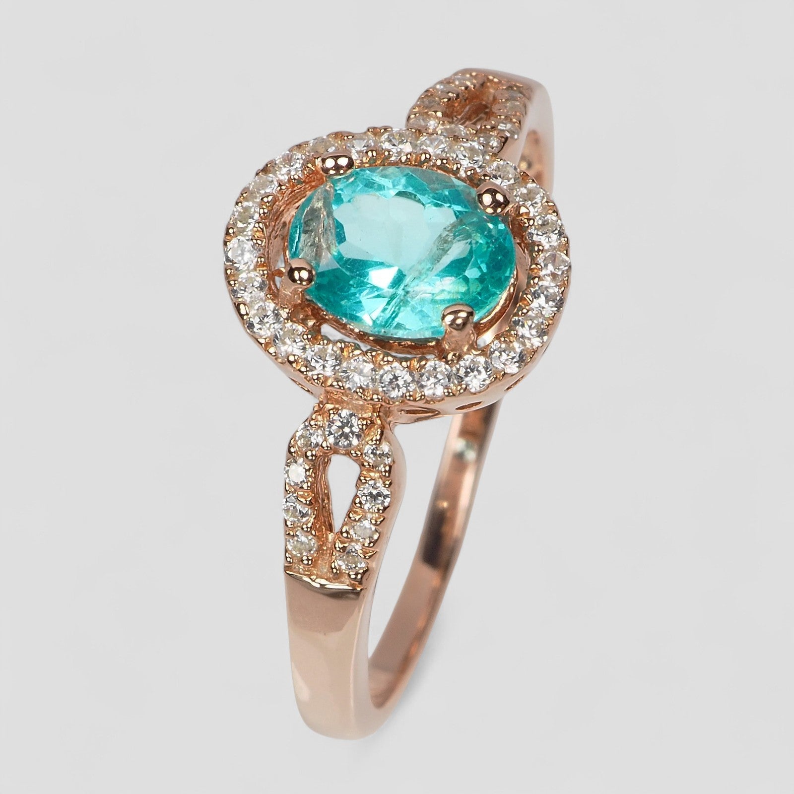 Neon Blue Apatite 925 Sterling Silver Ring