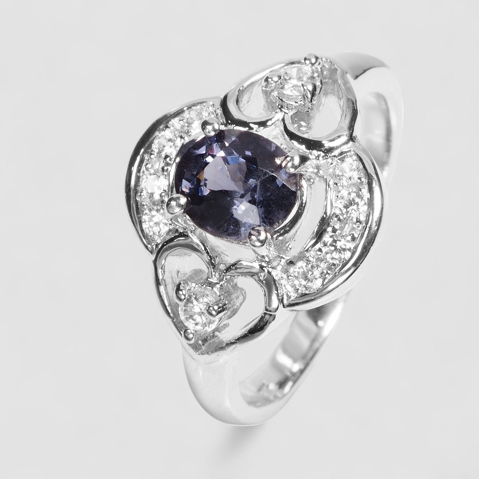 Gray Spinel 925 Sterling Silver Ring