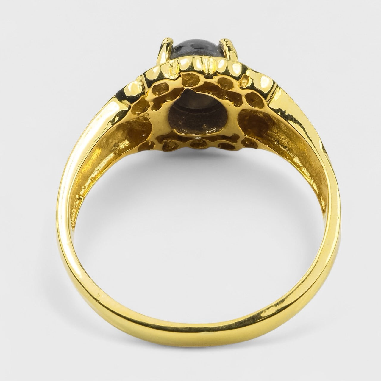 Black Star Sapphire 925 Sterling Silver Ring