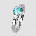Neon Blue Apatite 925 Sterling Silver Ring