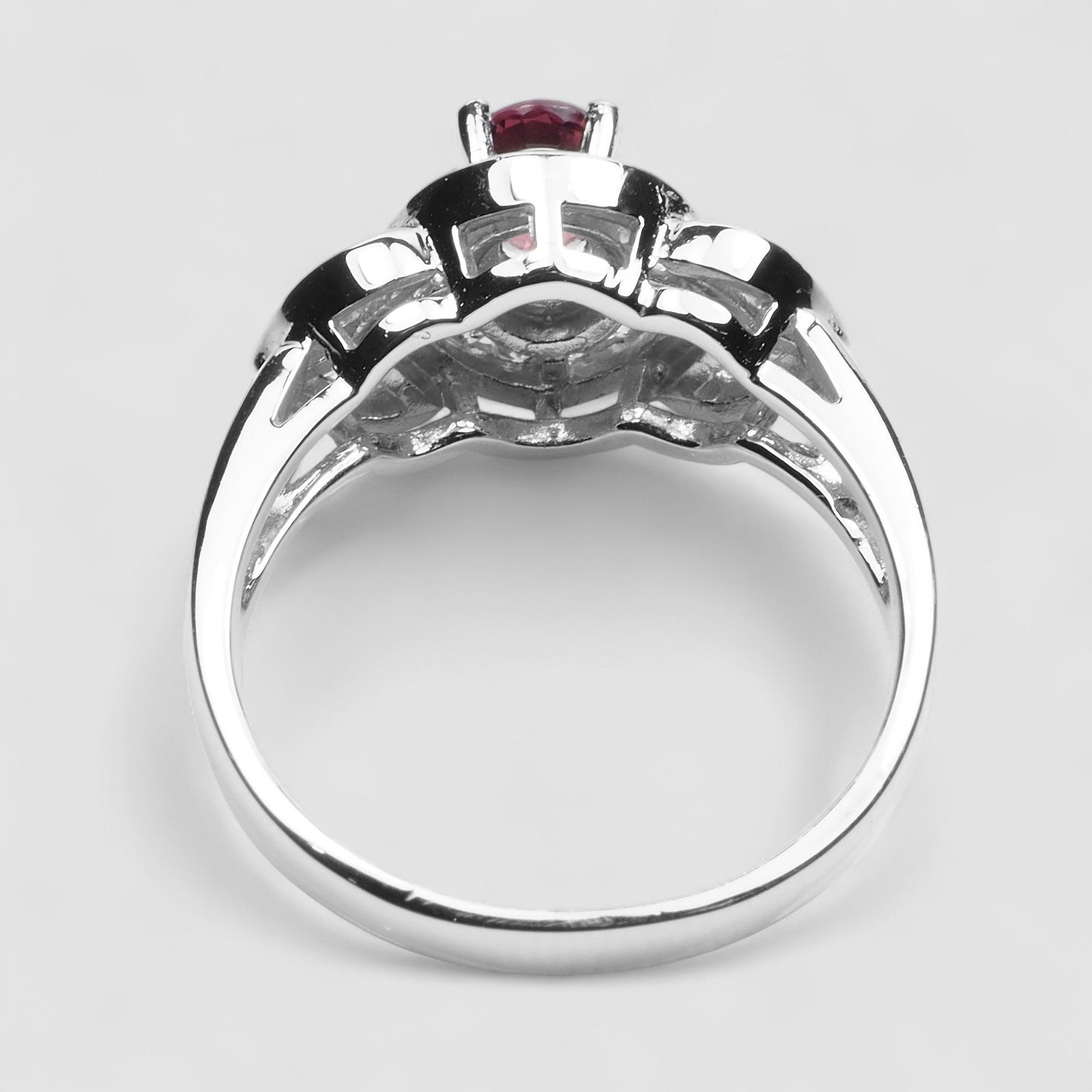 Pink Rhodolite Garnet 925 Sterling Silver Ring