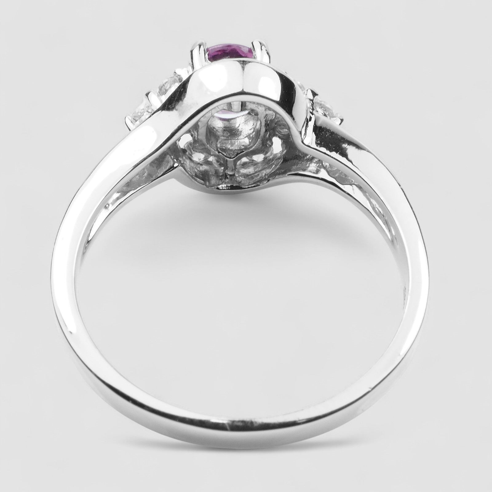Purple Rhodolite Garnet 925 Sterling Silver Ring