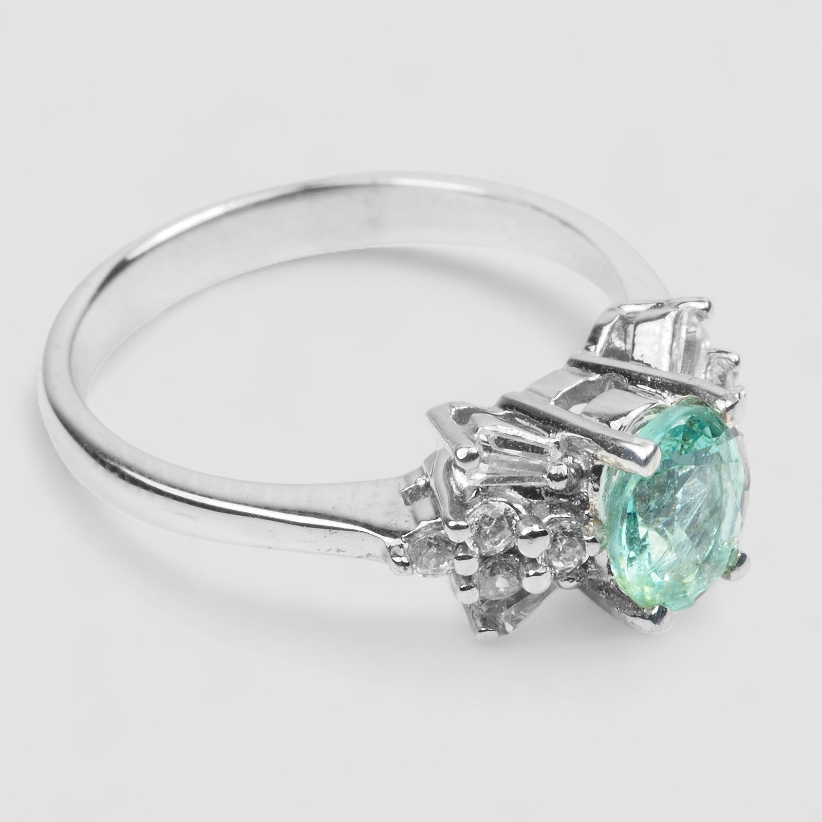 Neon Green Emerald Handmade Ring