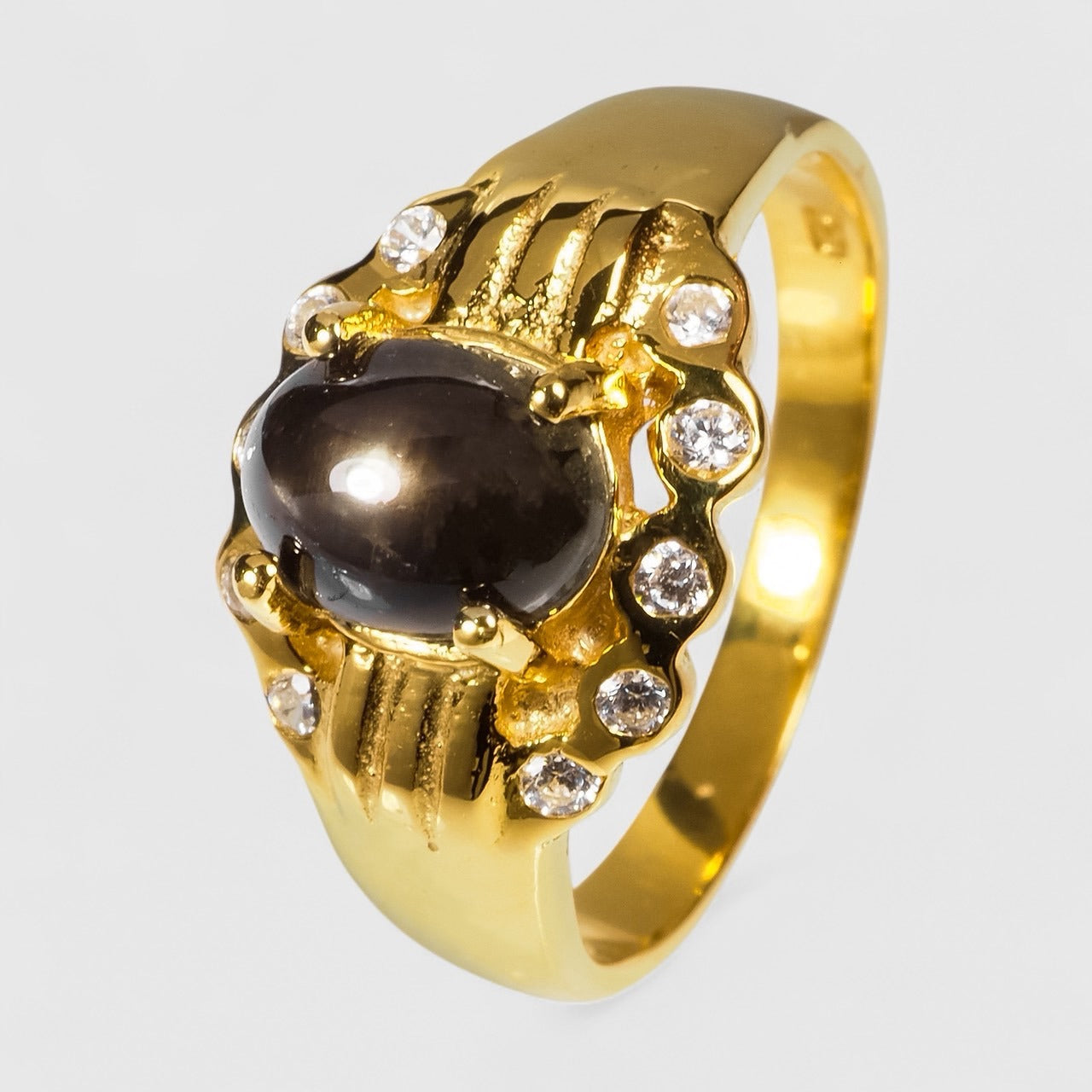 Black Star Sapphire 925 Sterling Silver Ring
