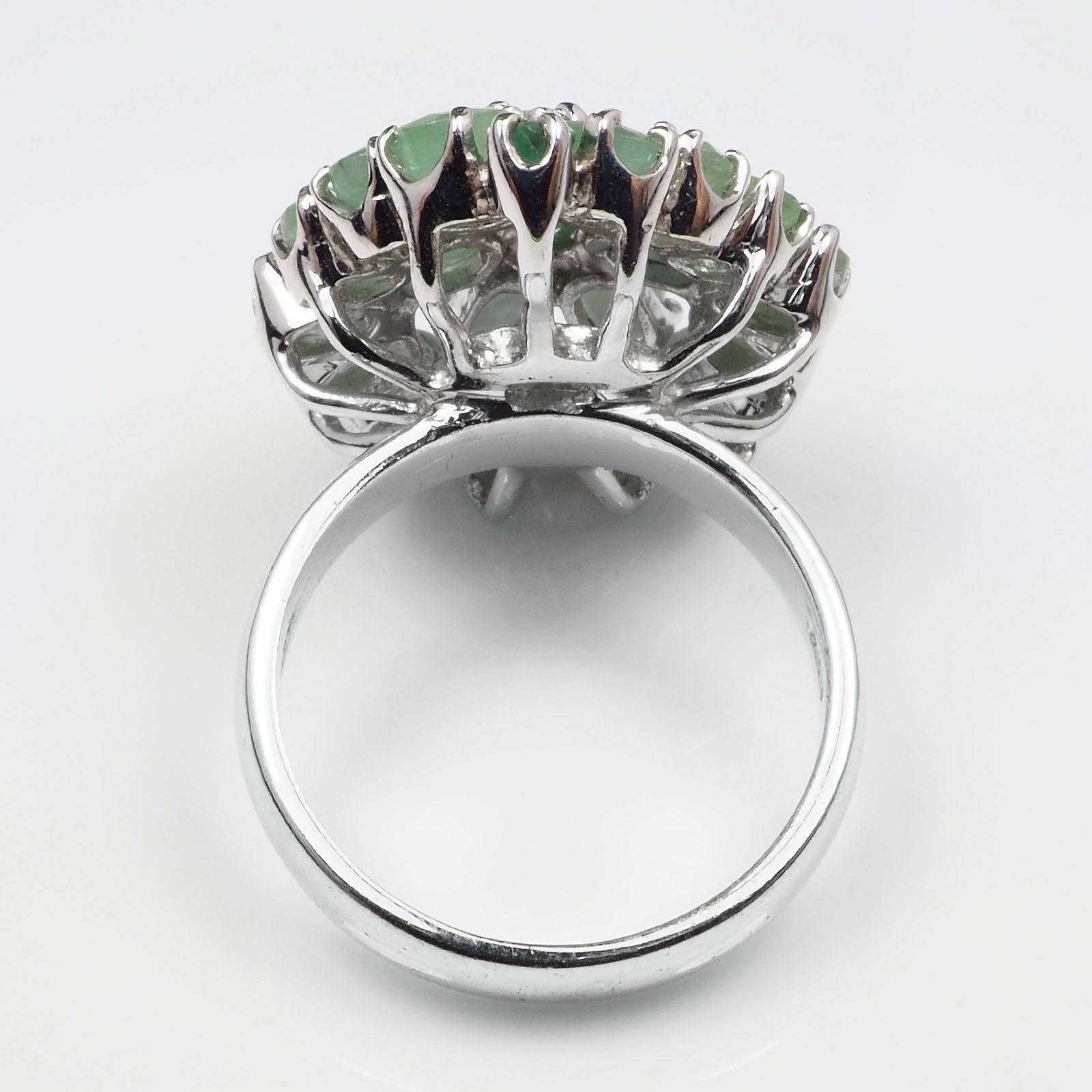Green Emerald 925 Sterling Silver Rings, Affordable Natural Gemstone, Everyday Ring