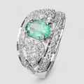 Natural Green Emerald 925 Sterling Silver Ring