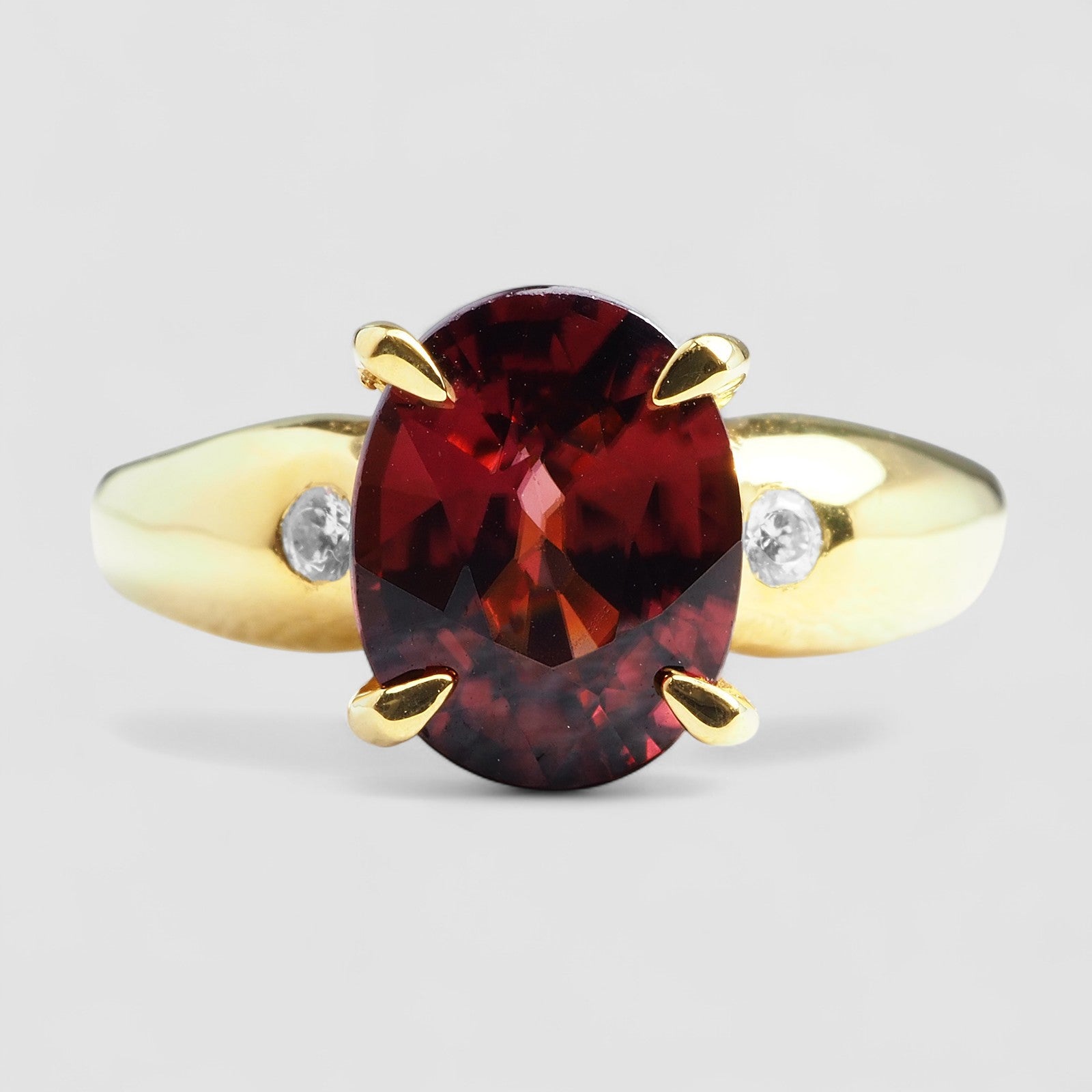 Pigeon Blood Red Zircon 925 Sterling Silver Ring