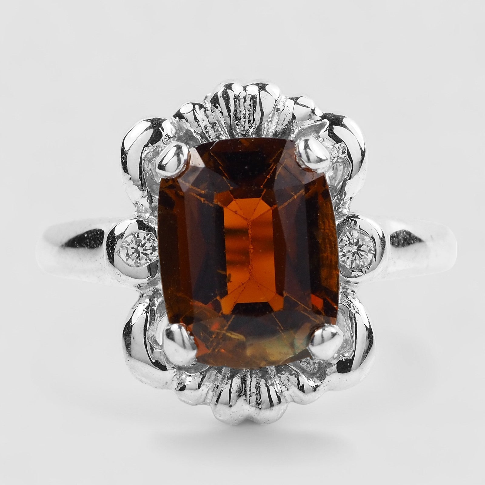 Glitzy Brown Tourmaline 2.15Ct 925 Sterling Silver Genuine Gemstone Fine Rings