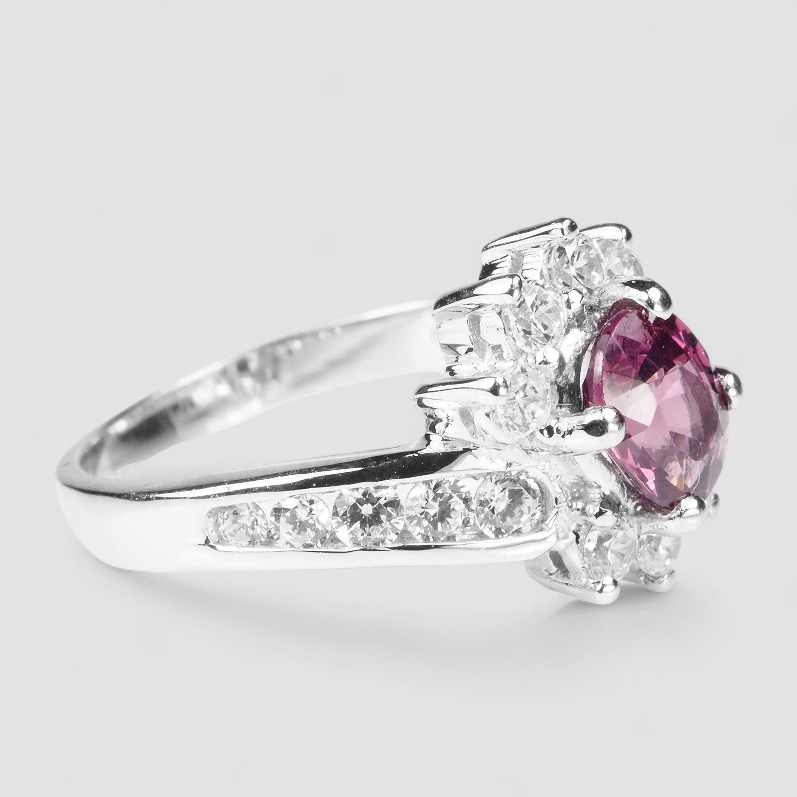 Pink Rhodolite Garnet Ring