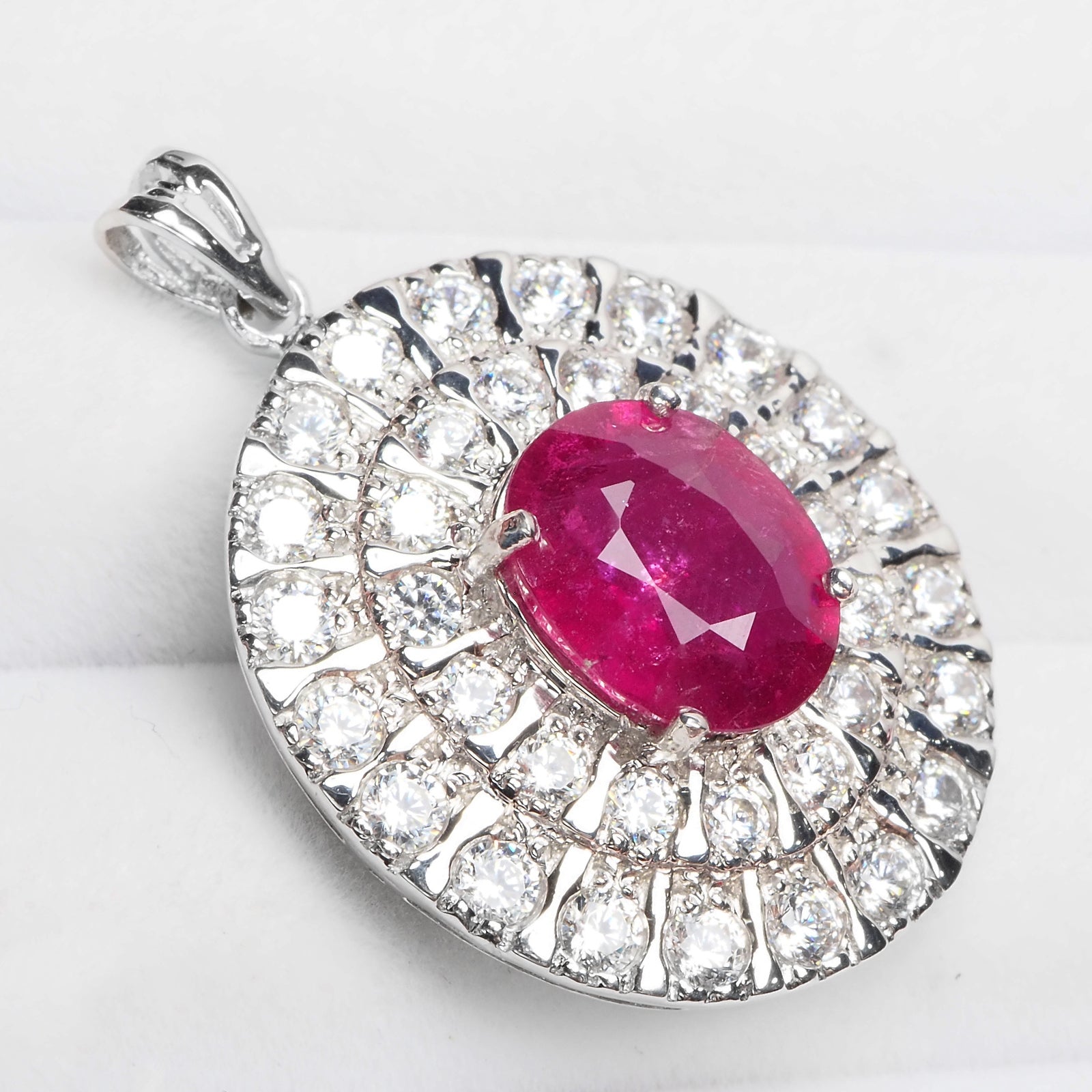 Red Ruby 925 Sterling Silver Pendants