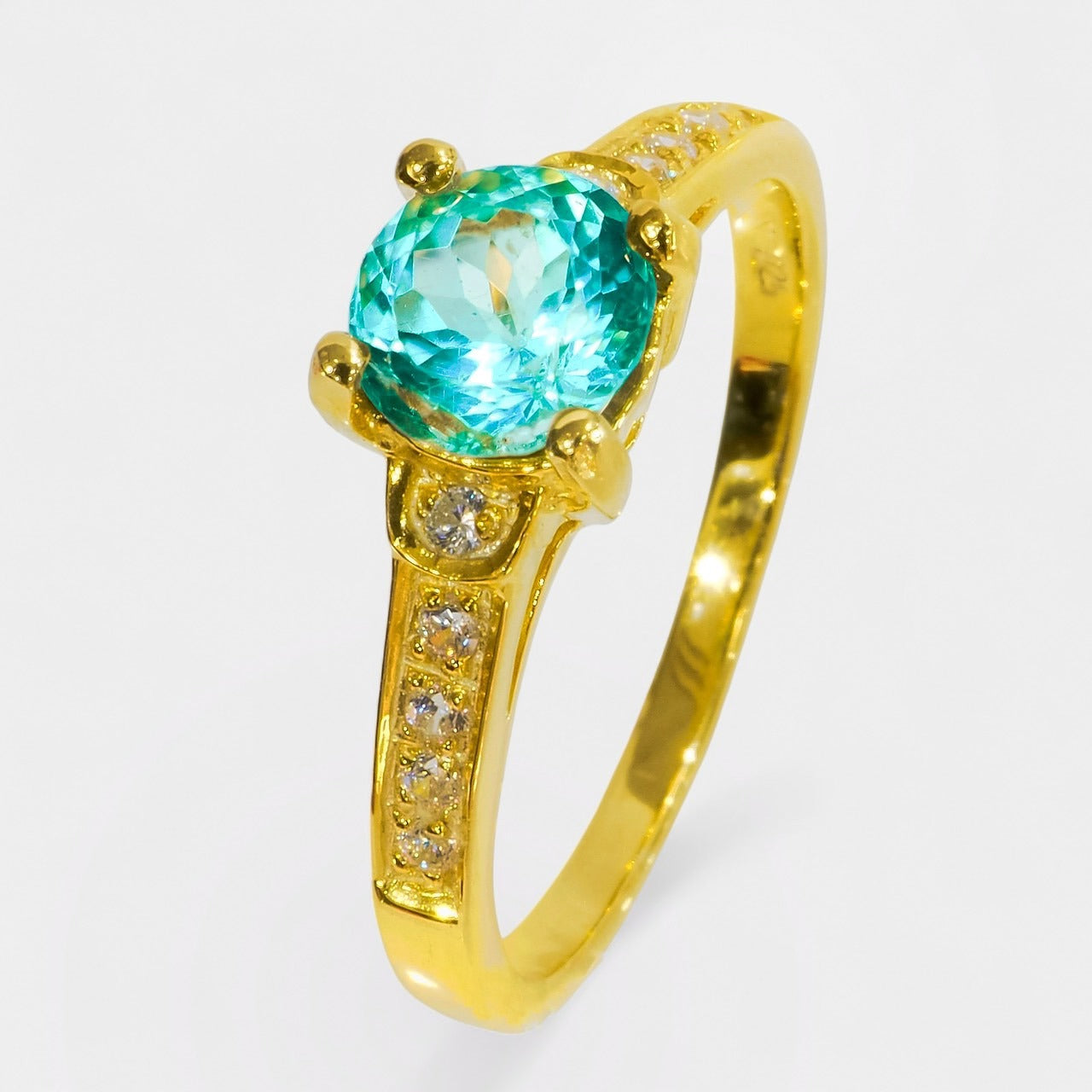 Blue Paraiba Tourmaline 925 Sterling Silver Ring