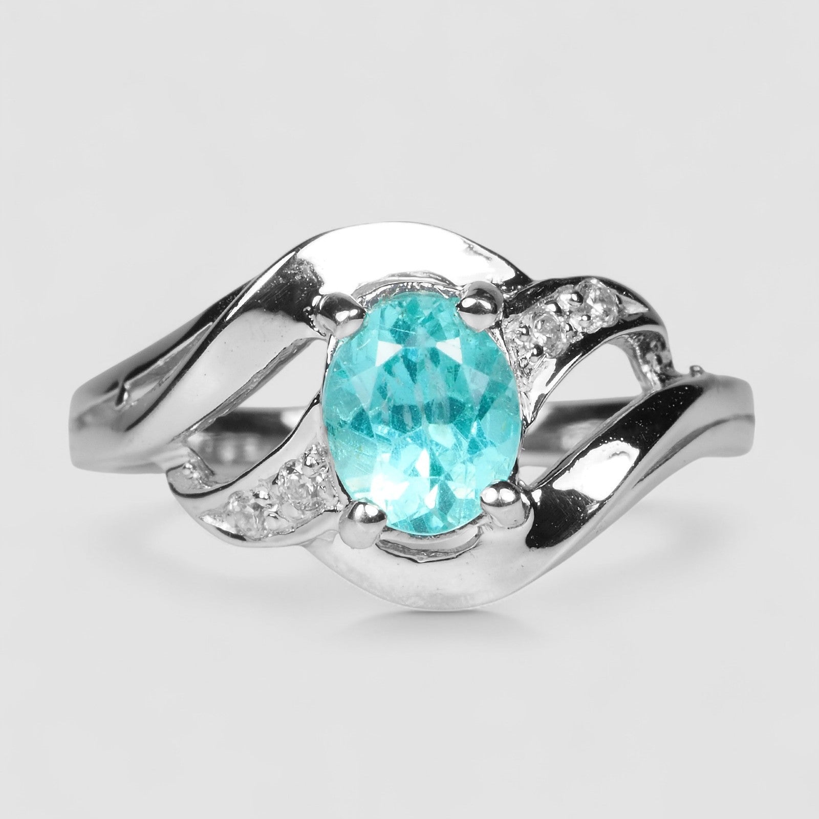 Blue Paraiba Tourmaline 925 Sterling Silver Ring