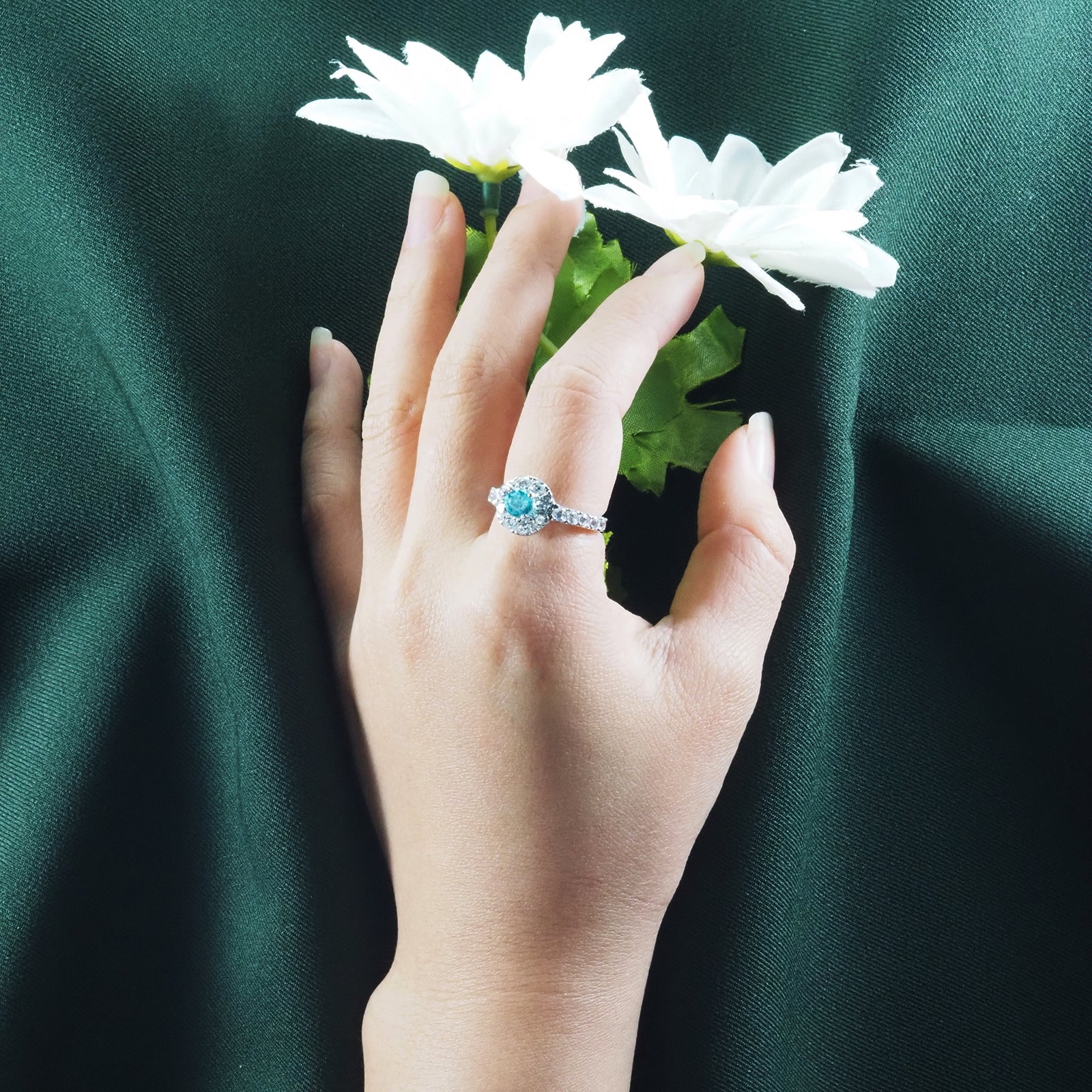 Neon Blue Apatite 925 Sterling Silver Ring