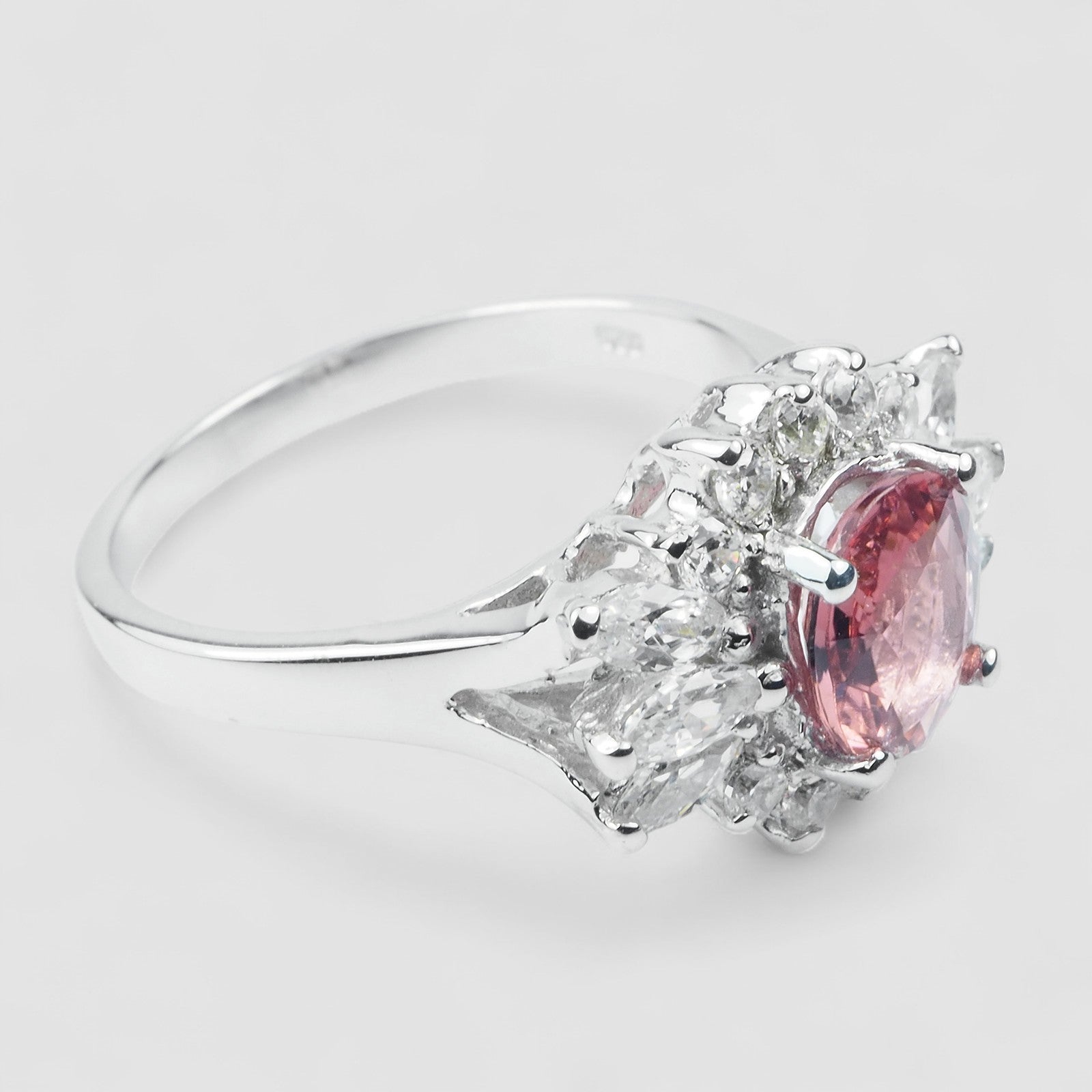 Pink Tourmaline 925 Sterling Silver Ring