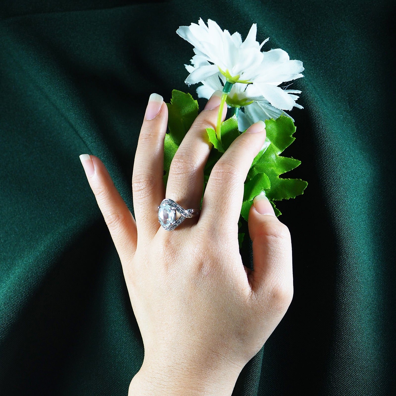 White Zircon 925 Sterling Silver Ring