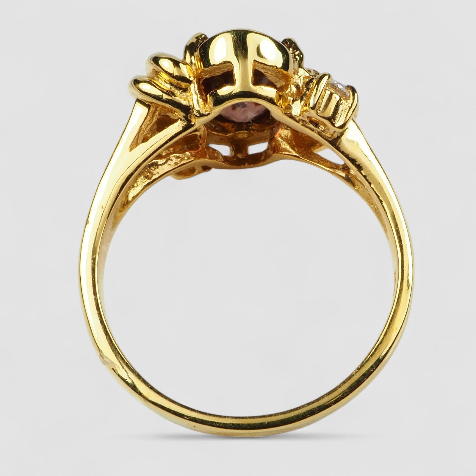 Handmade Champagne Zircon 925 Sterling Silver Ring