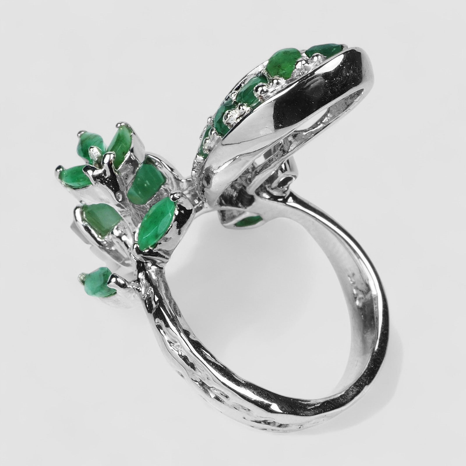 Green Emerald 925 Sterling Silver Rings, Birthday Gift, Dainty Ring