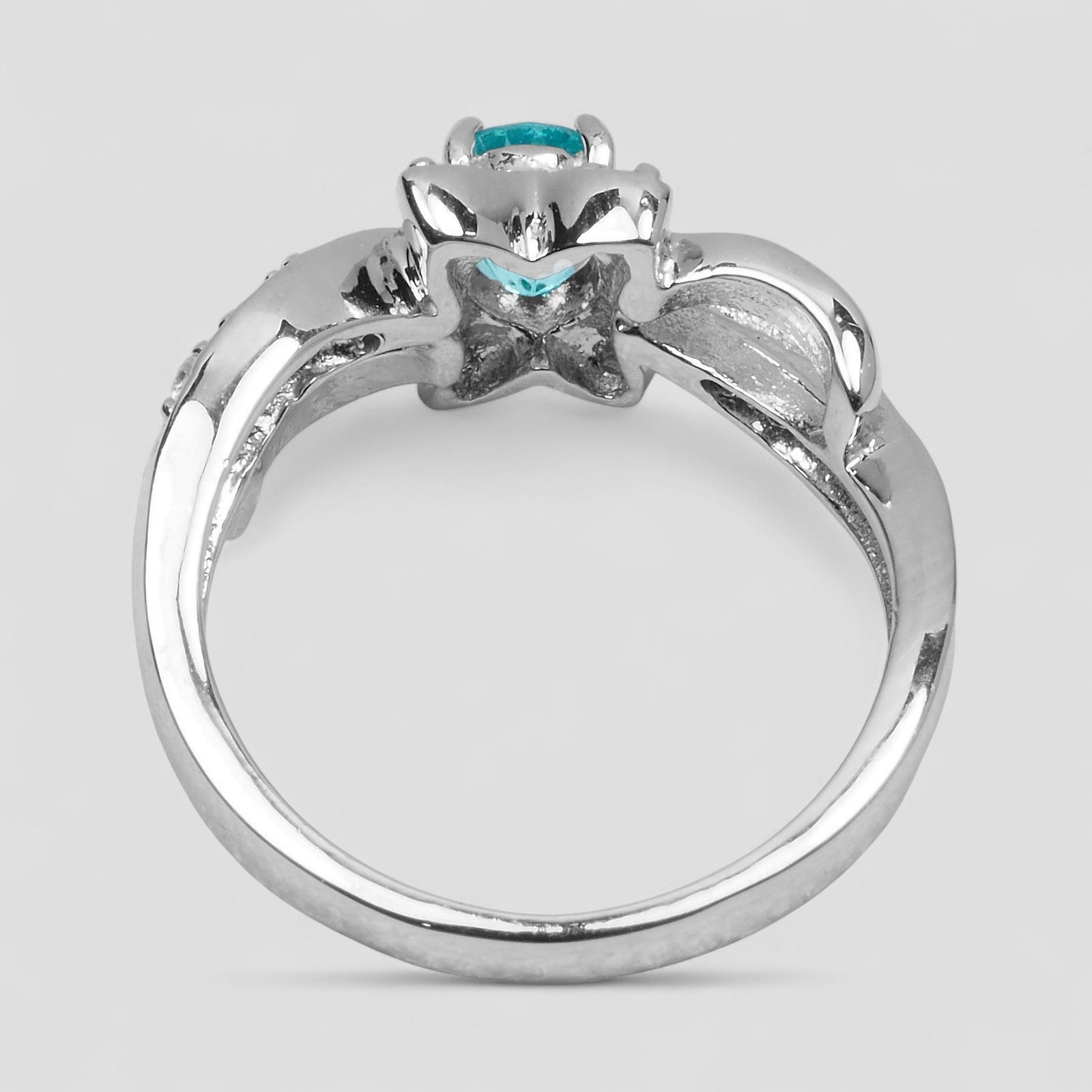 Neon Blue Apatite 925 Sterling Silver Ring