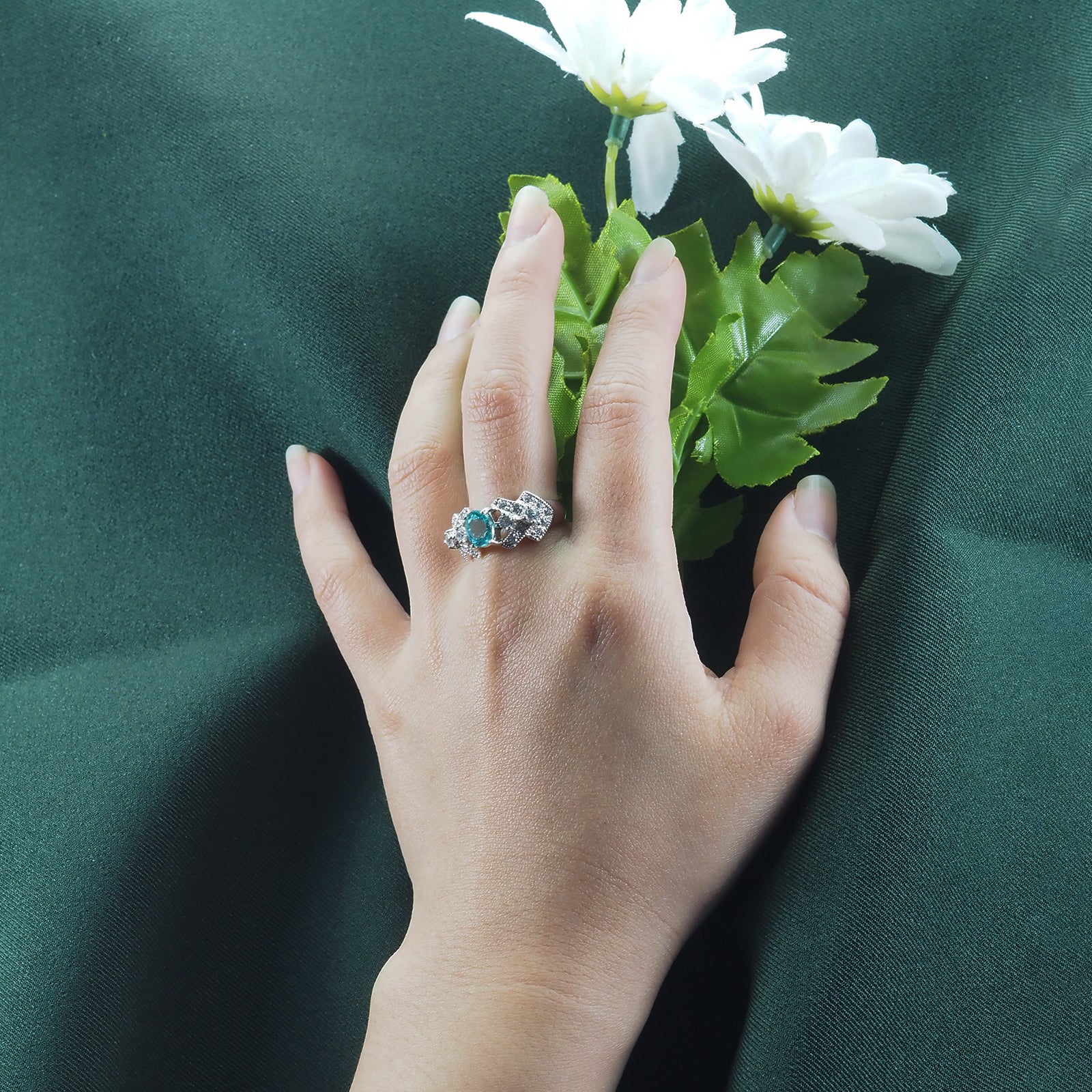 Blue Apatite 925 Sterling Silver Ring