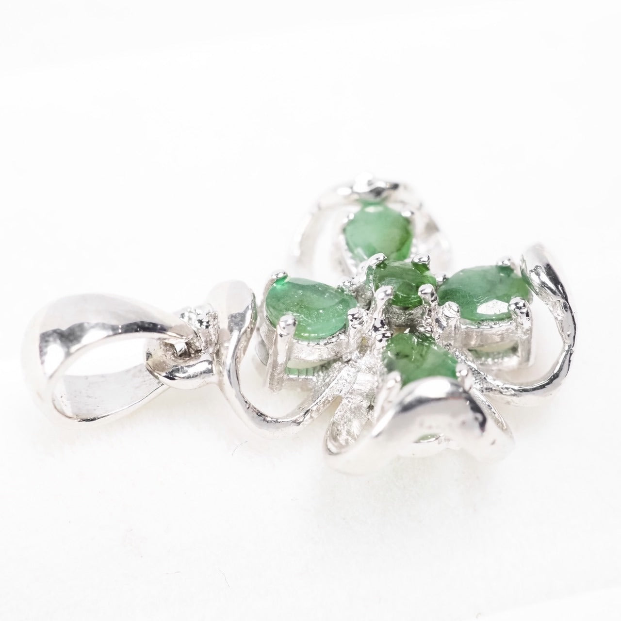 Green Emerald 925 Sterling Silver Pendants, Natural Gemstone, Everyday