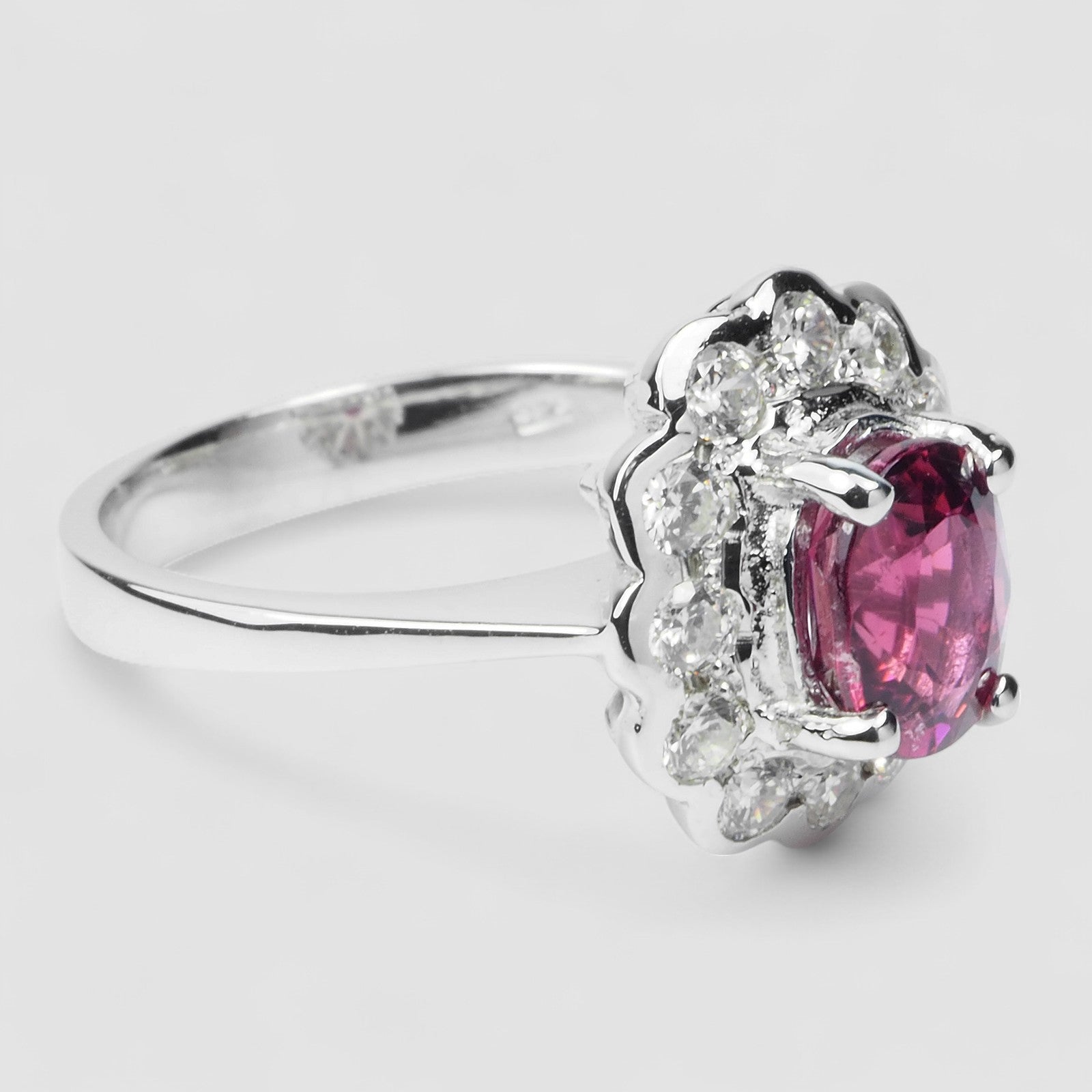 Wine Pink Tourmaline 925 Sterling Silver Ring