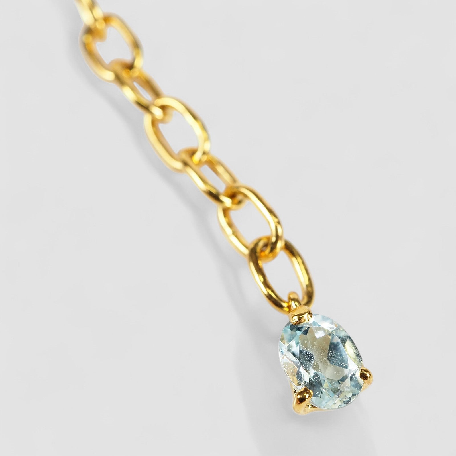 Blue Aquamarine 925 Sterling Silver 24K Gold Bracelets, Dainty Minimalist Everyday Bracelets