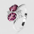 Pink Rhodolite Garnet 925 Sterling Silver Ring