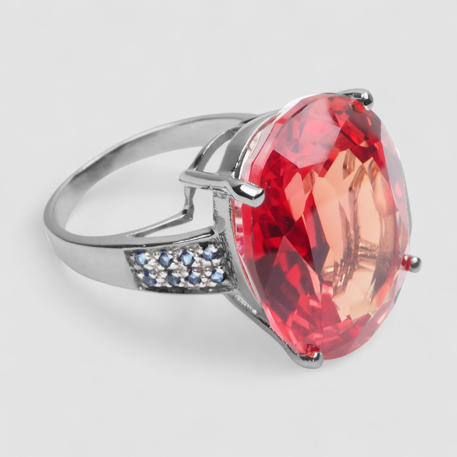 ORANGE SAPPHIRE 925 STERLING SILVER HANDMADE RING