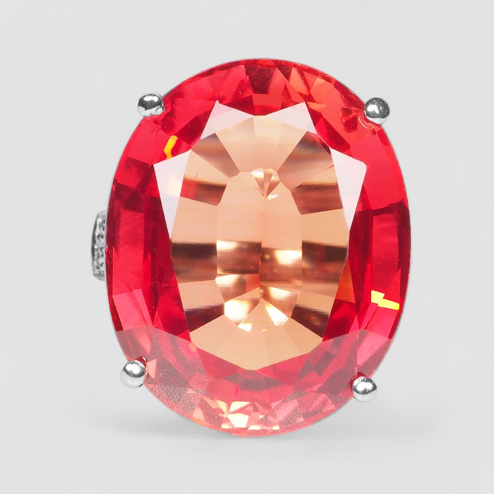 ORANGE SAPPHIRE 925 STERLING SILVER HANDMADE RING