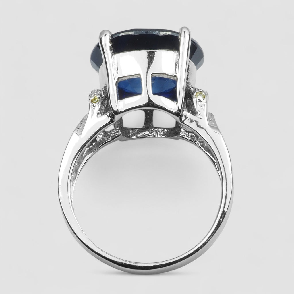 BLUE SAPPHIRE 925 STERLING SILVER HANDMADE RING