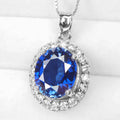 BLUE SAPPHIRE 925 STERLING SILVER PENDANT