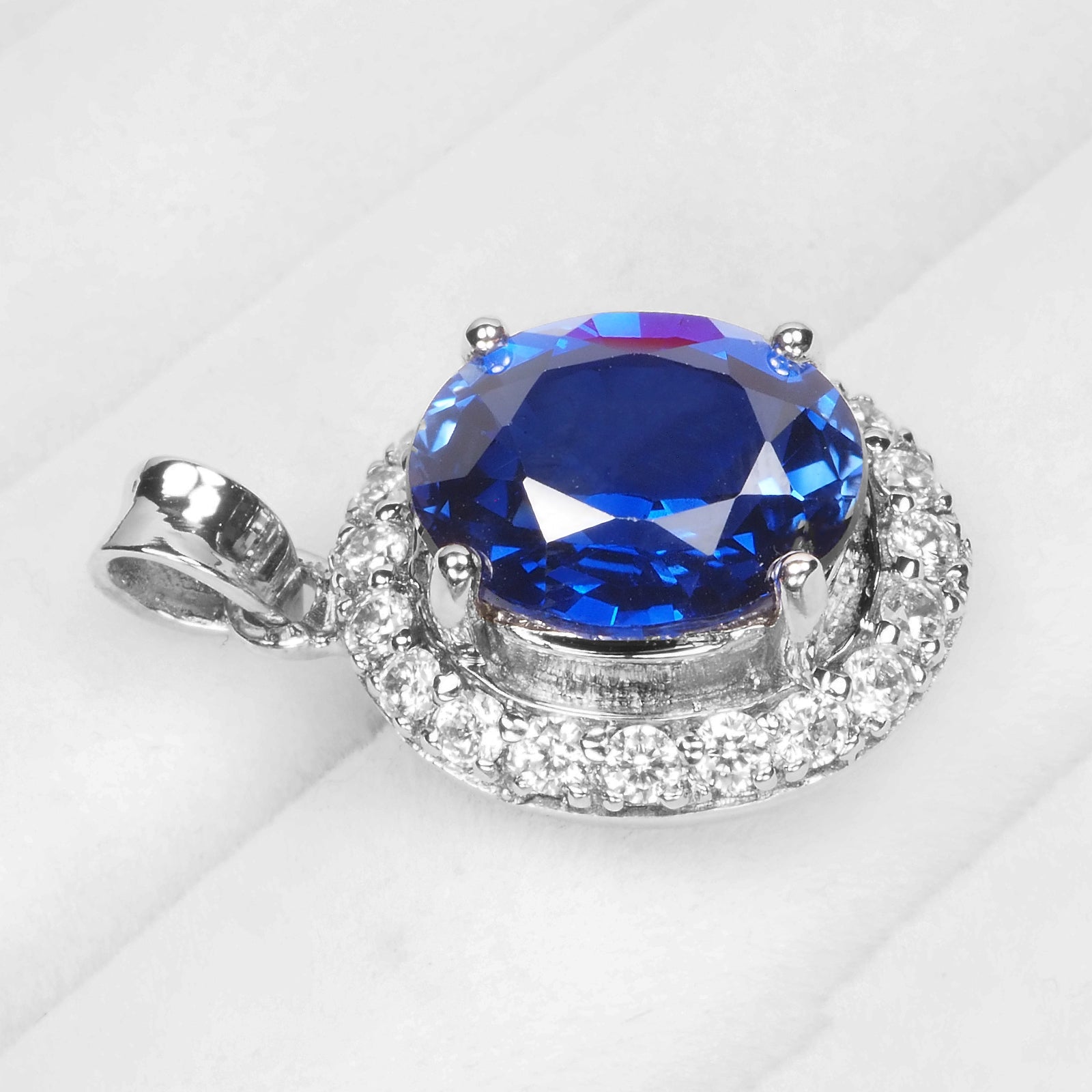 BLUE SAPPHIRE 925 STERLING SILVER PENDANT