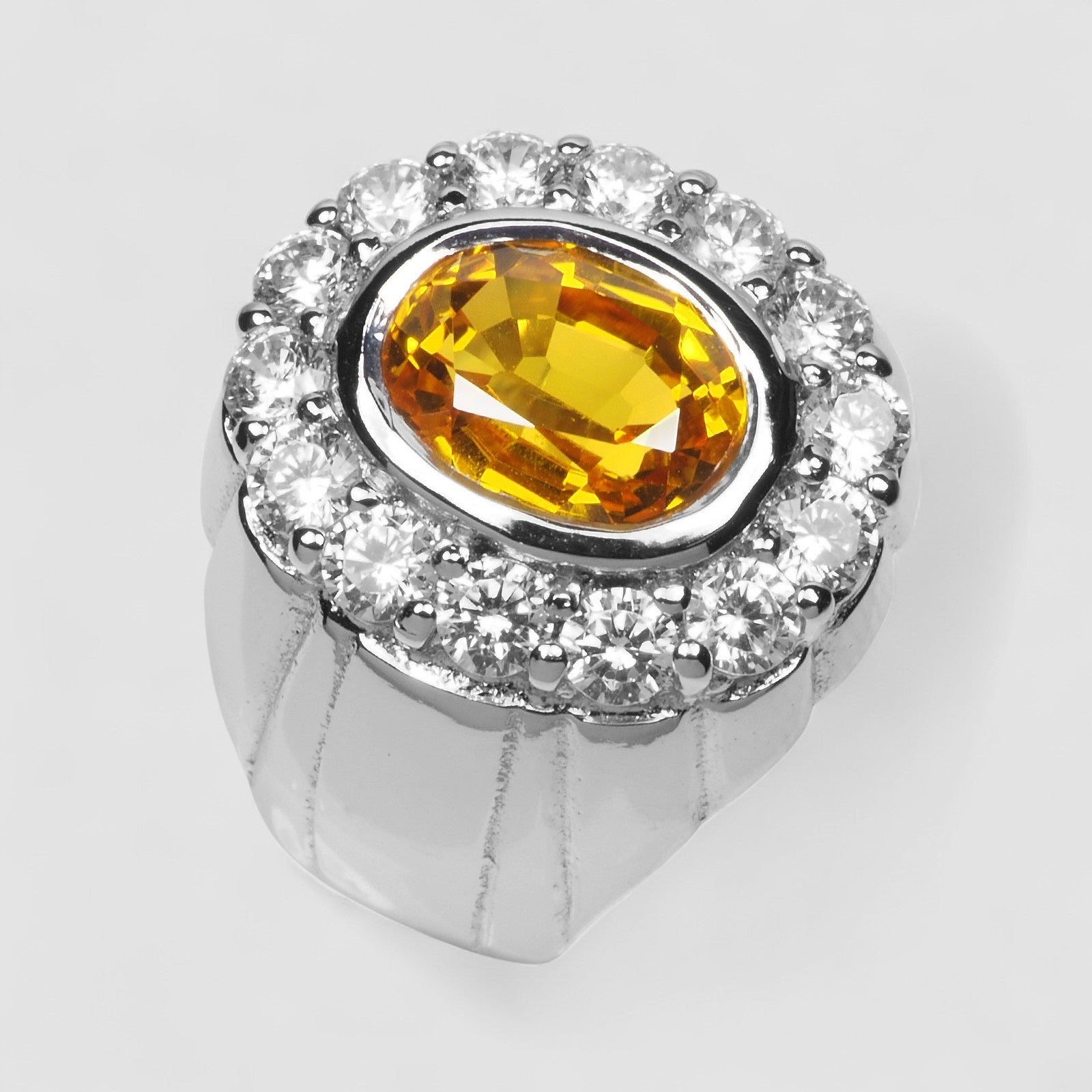 YELLOW SAPPHIRE 925 STERLING SILVER HANDMADE RING