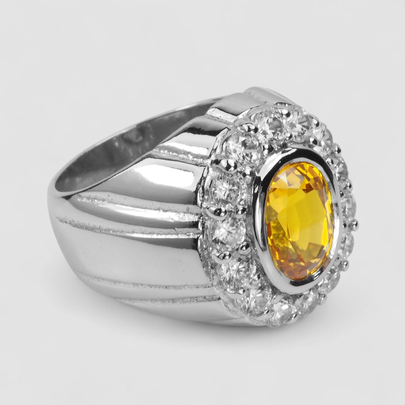 YELLOW SAPPHIRE 925 STERLING SILVER HANDMADE RING