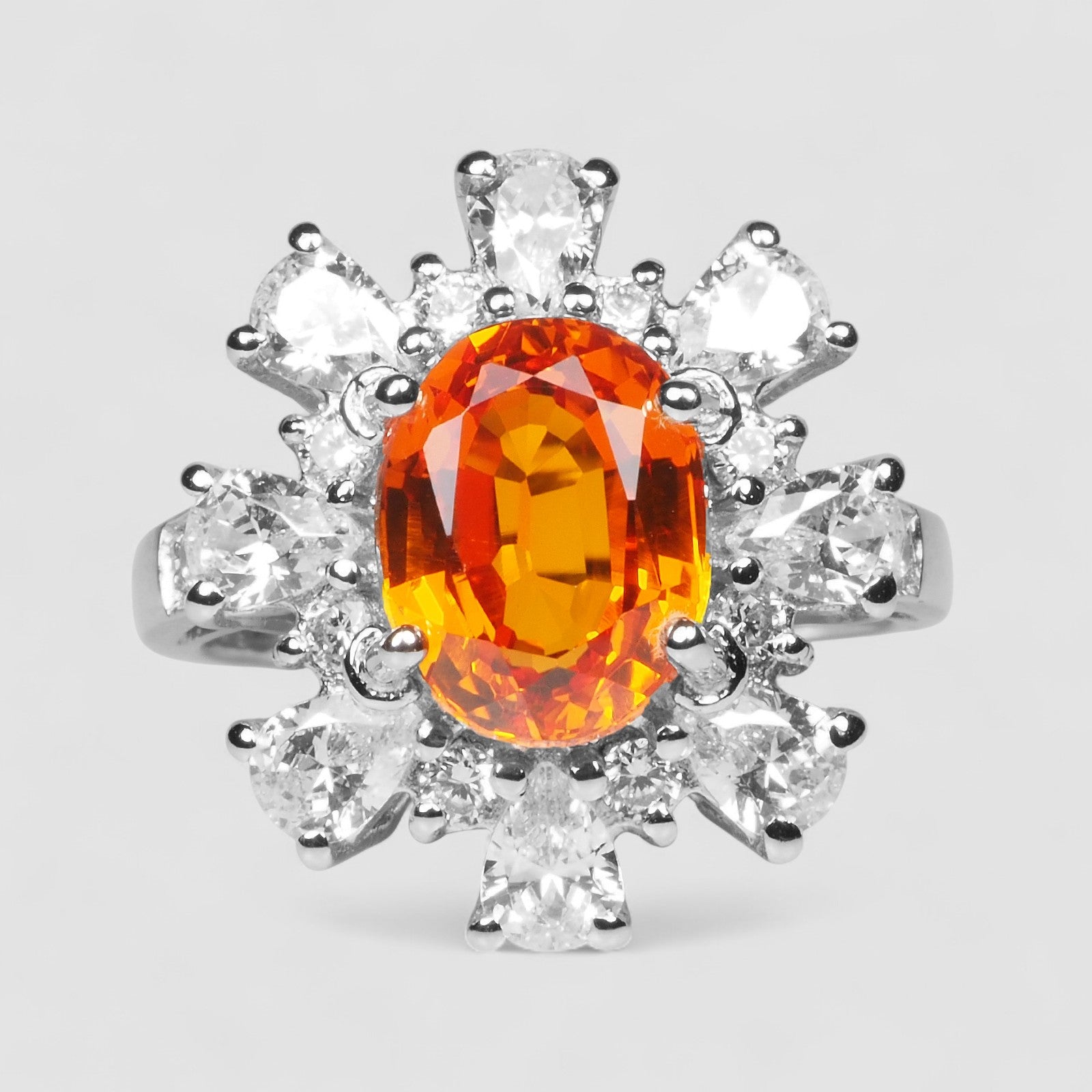 ORANGE SPESSARTITE 925 STERLING SILVER HANDMADE RING