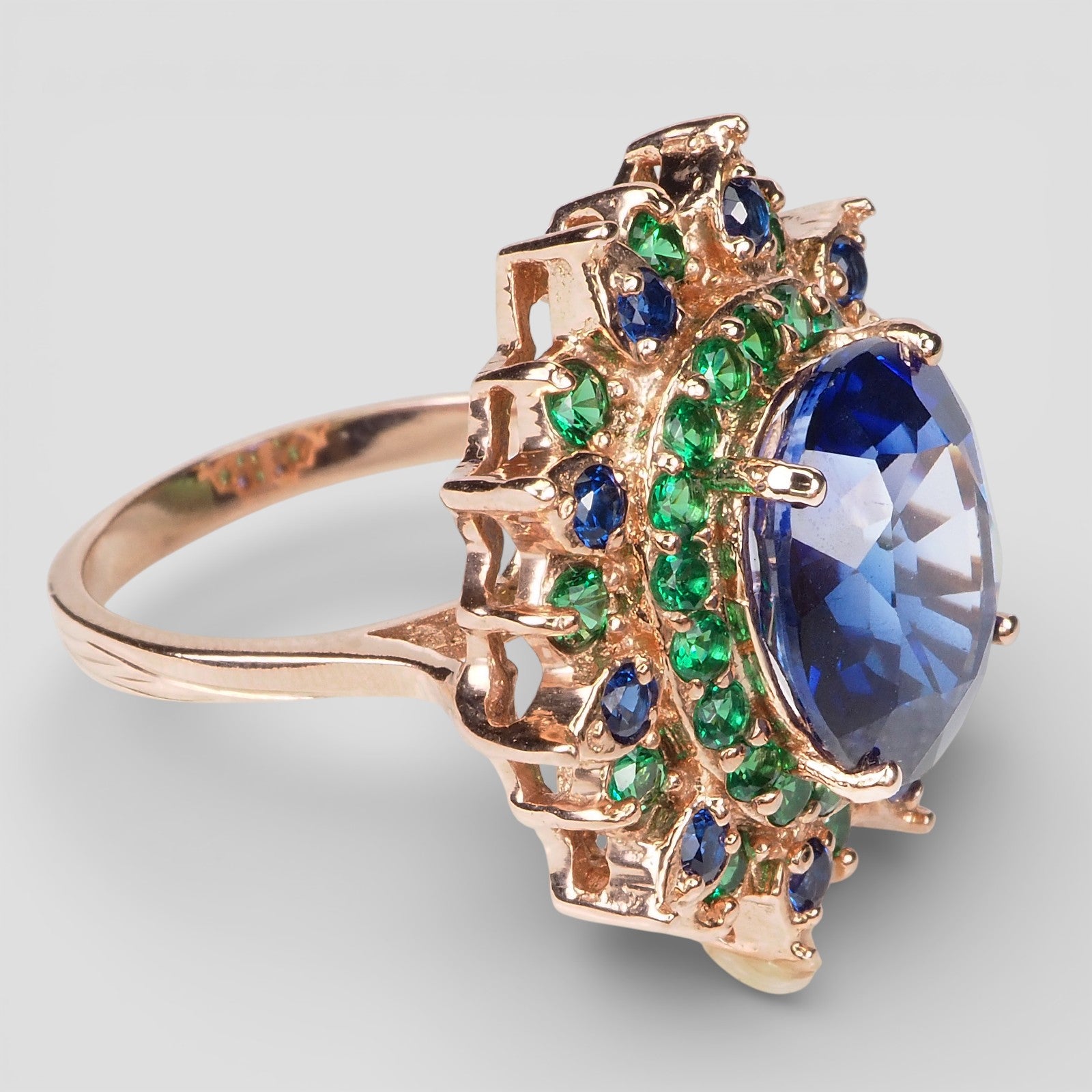 BLUE SAPPHIRE 925 STERLING SILVER HANDMADE RING