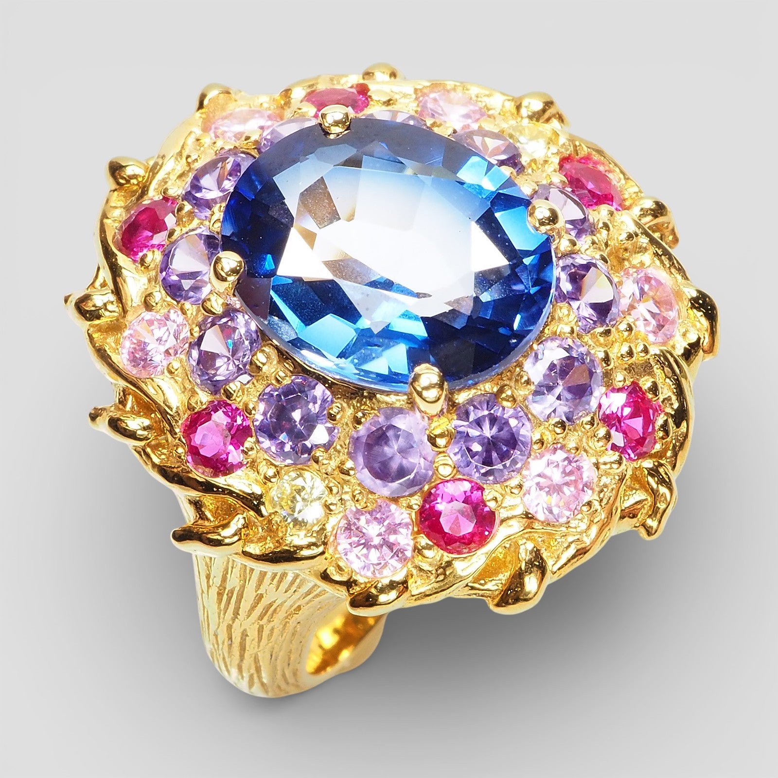 BLUE SAPPHIRE 925 STERLING SILVER HANDMADE RING