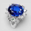 Royal Blue Sapphire 925 Sterling Silver Handmade Rings